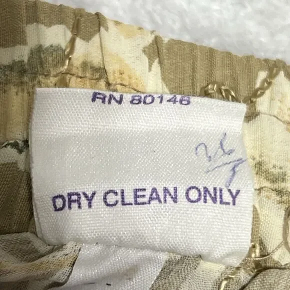 VTG Simply Fashion Full Semi-Sheer Embroidered Skirt Womens 34 Beige Floral Midi - Picture 9 of 15